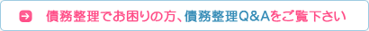 債務整理でお困りの方、債務整理Q&Aをご覧下さい